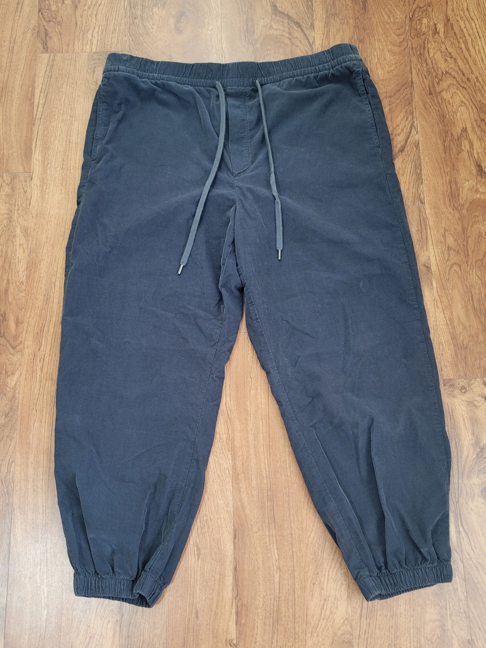 American Eagle Women's Navy Corduroy Drawstring Jogger Pants